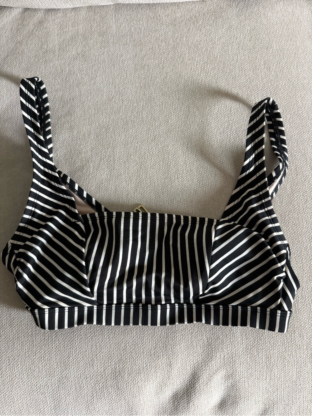 Striped Black & White Women's Swimsuit top